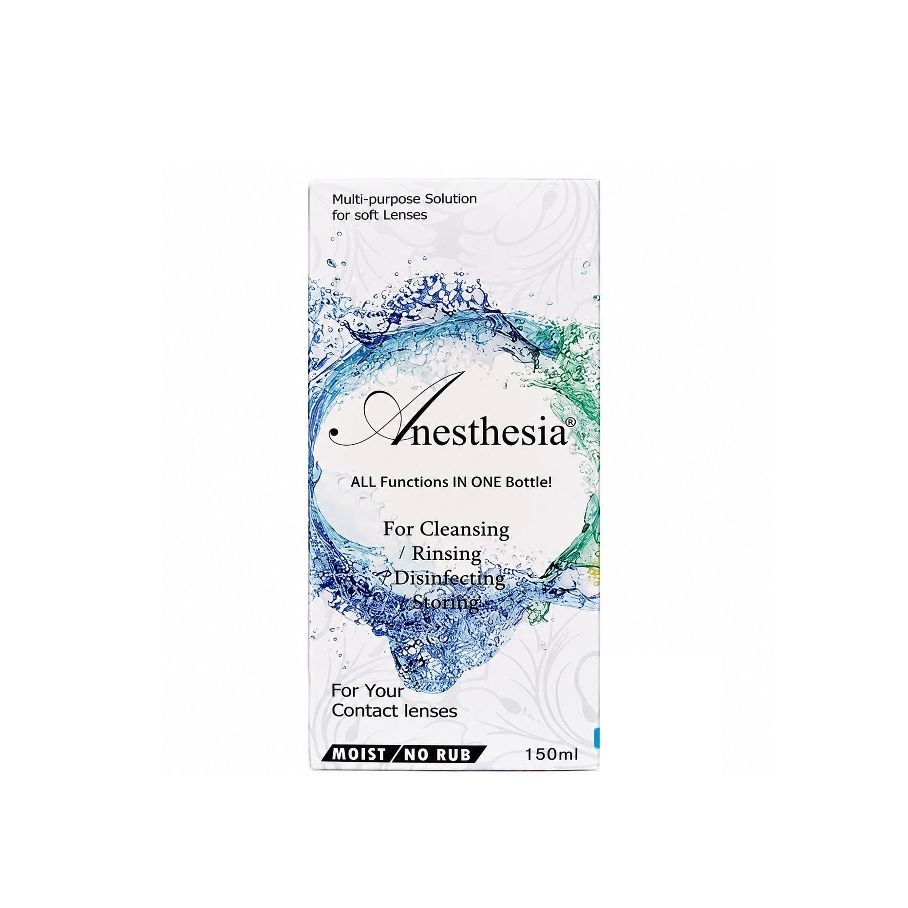 ANESTHESIA All Functions in one bottle! Multi-Purpose Solution for Contact Lens Protection 150ml انيسثيشا محلول متعدد الأغراض لحماية العدسات اللاصقة